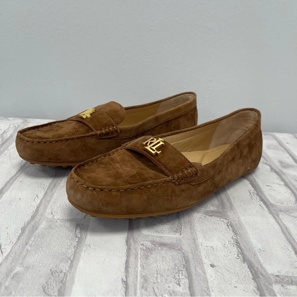 Lauren Ralph Lauren Women's Barnsbury Suede Loafer in Brown, Size 11 - NWT - Picture 2 of 7